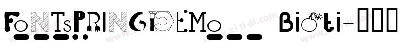 FONTSPRINGDEMO Bioti字体转换